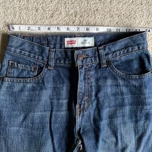 Levi's red tag 505's 27x27 wide leg cropped jeans. Size 14 Reg